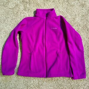 Columbia Women’s Fleece Jacket Womens L Pink Benton Springs Full Zip jacket